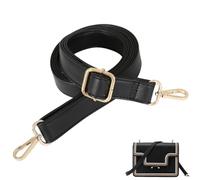 YAZWUR Correa de Hombro Ajustable de Cuero para Mujer, Reemplazo de Asa para Bolsos, Bandoleras, Carteras y Crossbody Bag, Correa de Recambio (Negro)