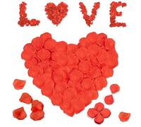 YAZWUR Pétalos de Rosa Artificiales 1000 Unidades Pétalos de Rosa Rojos Decoración San Valentín Boda Pétalos Románticos para Decoración