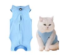 YAZWUR Traje de Recuperación para Gatos, Esterilización o Castración, Body Quirúrgico, Post Cirugía, de una Pieza Tratamiento Médico, Transpirable Algodón, Anti-Lamidos y Sarro