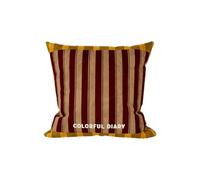 YB-FCJKPA Bauhaus Style Striped Pillow Cover Soft Square Cushion Case (C)