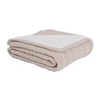 YB-FCJKPA Manta de Punto de Color Sólido Twist, Manta Decorativa de Punto Gruesa, Suave Cálida y Acogedora para Invierno, Lavable a Máquina, 47 x 71 Pulgadas (Beige)