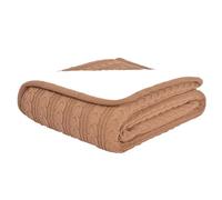 YB-FCJKPA Manta de Punto de Color Sólido Twist, Manta Decorativa de Punto Gruesa, Suave Cálida y Acogedora para Invierno, Lavable a Máquina, 47 x 71 Pulgadas (Khaki)