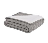 YB-FCJKPA Manta de Punto de Color Sólido Twist, Manta Decorativa de Punto Gruesa, Suave Cálida y Acogedora para Invierno, Lavable a Máquina, 47 x 71 Pulgadas (Ash Grey)