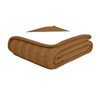 YB-FCJKPA Manta de Punto de Color Sólido Twist, Manta Decorativa de Punto Gruesa, Suave Cálida y Acogedora para Invierno, Lavable a Máquina, 47 x 71 Pulgadas (Coffee)