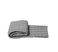 YB-FCJKPA Mantas de Punto Vintage Twist Solid Color, Blanket de Sofá Lavables a Máquina y Transpirables para Acampada, Siestas y Decoración del Hogar (Grey)