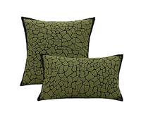 YB-FCJKPA Pack of 2 Animals Pillowcase Leopard Zebra Decorative Jacquard Pillow Covers for Living Room Sofa Home Bedroom Decor (Crocodile)