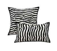 YB-FCJKPA Pack of 2 Animals Pillowcase Leopard Zebra Decorative Jacquard Pillow Covers for Living Room Sofa Home Bedroom Decor (Zebra)
