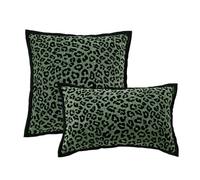 YB-FCJKPA Pack of 2 Animals Pillowcase Leopard Zebra Decorative Jacquard Pillow Covers for Living Room Sofa Home Bedroom Decor (Leopard D)