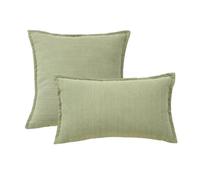 YB-FCJKPA Pack of 2 Herringbone Solid Color Throw Pillow Covers, Soft Chenille Couch Cushion Covers with Elegant Design Sofa Bedroom Living Room (Matcha Green)