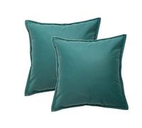 YB-FCJKPA Pack of 2 Minimalist Solid Color Throw Pillow Covers, Simple Breathable Soft Pillowcase Decorative Cushion Covers for Home Decor (Green)