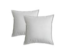 YB-FCJKPA Pack of 2 Minimalist Solid Color Throw Pillow Covers, Simple Breathable Soft Pillowcase Decorative Cushion Covers for Home Decor (Light Grey)