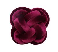 YB-FCJKPA Velvet Knot Pillows, 12 Inch Decorative Throw Pillows, Soft Handmade Knotted Ball Pillow Plush Cushion Home Decor for Bed Couch Living Room (Wine Red)