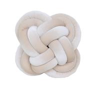 YB-FCJKPA Velvet Knot Pillows, 12 Inch Decorative Throw Pillows, Soft Handmade Knotted Ball Pillow Plush Cushion Home Decor for Bed Couch Living Room (Khaki)