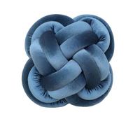 YB-FCJKPA Velvet Knot Pillows, 12 Inch Decorative Throw Pillows, Soft Handmade Knotted Ball Pillow Plush Cushion Home Decor for Bed Couch Living Room (Blue)