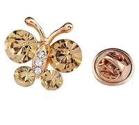 YBAAKZIIR Broche Plateado, 2 PCS Small Cute Crystal Lapel Pin Brooches for Women Ladies Girls Blouse Dress Scarf Shawl Hat Bag Insect