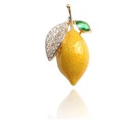 YBAAKZIIR Broche Plateado, Brooch Yellow Lemon Brooches for Women Wedding Party Casual Orange Brooch Pins Coats Jacket