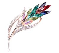 YBAAKZIIR Broche Plateado,Colorful Crystal Flower Brooches Pins Christmas Wedding Present for Women Girl