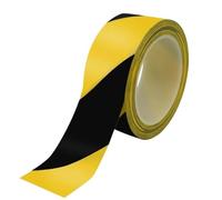 YBAAKZIIR Cintas de advertencia, Cinta de señalización suelo, barrera advertencia peligro, amarillo, negro, 10-100mm ancho, 20M(60mm)