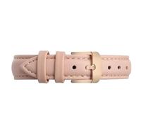 YBAAKZIIR Correas de cuero，correas de reloj, Correa de reloj de cuero for mujer con hebilla de liberación rápida, multicolor, 12-20 mm(Red rose gold,12 mm)