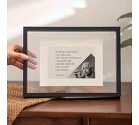 YBAAKZIIR Marcos de Fotos Collage, Marco de Fotos Vidrio Flotante Doble Cara, acrílico y MDF, Multicolor, Varios tamaños(Black,8-Inch [15.1 * 20.3cm])