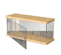 YBAAKZIIR Vitrina acrílica, Vitrina acrílica, Caja de protección Transparente, Cubo apilable for Figuras, coleccionables, Juguetes y Almacenamiento de cosméticos.(30X10X13.4CM)