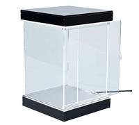 YBAAKZIIR Vitrina acrílica, Vitrina acrílica, Caja Transparente con Luces for Figuras coleccionables, Coches fundidos a presión, Modelos de acción, protección y Almacenamiento.(24x17x30CM)