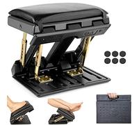 ybaymy Reposapiés para escritorio, reposapiés ajustable con ergonómico extraíble con 4 ajustes de altura, cojín suave extraíble con perlas de masaje, carga máxima de 120 kg, para coche y oficinas en