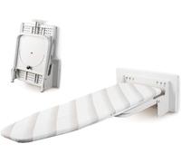 ybaymy Tabla de planchar plegable de 95 cm x 33 cm con cubierta resistente al calor, ahorro de espacio, giratorio de 180°, colgador de pared resistente para el hogar y lavandería