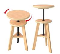 ybaymy Taburete de madera para dibujar, taburete de artista de 48 a 66 cm con altura ajustable, silla de cocina, taburetes de bar de madera, apto para dibujo al aire libre, hogar, cocina, bares