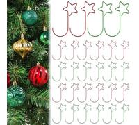 YBCCBY 120PCS Ganchos para Colgar Bolas de Navidad Percha Ganchos de Adornos Navideños Ganchos de Adorno para Árboles de Navidad Ganchos Bolas Navidad para Colgar Decoraciones Navideños (Rojo y Verde)