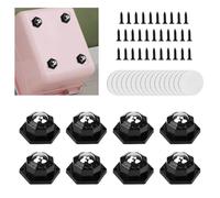 YBCCBY 16 Ruedas con Rodamientos de Bola Ruedas de Bola para Muebles Pesados Ruedas Giratorias Autoadhesivas 360° con Cintas Adhesivas de Doble Cara para Cubos de Basura Muebles Contenedores