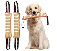 YBCCBY 2 juguetes para mordeduras de perro, almohada de yute, juguete indestructible para perros, juguete de cuerda indestructible para perros, juguete duradero con 2 asas fuertes para perros medianos