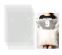 YBCCBY 20 PCS Bolsas de Plástico Resellables 40x60cm Bolsas Plastico Autocierre Hermetico Reutilizable Bolsas con Cierre a Presión Transparente Bolsas Grandes de Plástico Resellables para Comida Ropa