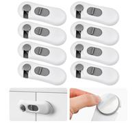 YBCCBY 8 PCS Cerradura de Puerta de Seguridad para Bebés Cerradura de Cajón de Seguridad para Niños Cerradura de Ventana de Seguridad para Niños sin Taladrar para Armarios y Ventanas