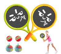 YBCCBY Raqueta de Tenis para Niños, Raqueta Bádminton Niño Pelotas y Raquetas de Playa Plástico Juego de Raqueta Ligeras para Principiante Juguete Raqueta Tenis para Niños Interior Exterior