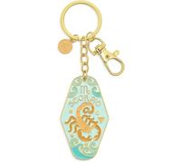 YBDADOEH Llavero Vintage ilustrado del Zodiaco, Dije de Metal esmaltado de Las Doce Constelaciones, Colgante de Coche Estilo Motel Retro, for Coches y Bolsos.(Scorpio)