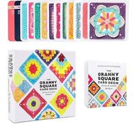 YBDADOEH Set de Tarjetas Grandma Square: Patrones de Ganchillo Escritos, 50 Sets de Tarjetas variadas, Ideales for Que los Aficionados al Bricolaje aprendan a Tejer.