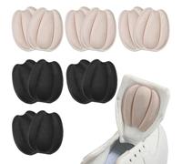 YBEATY 6 pares de almohadillas adhesivas de malla para la lengua del pie, almohadillas suaves y antideslizantes para el talón, reductor de tamaño más pequeño, para mujeres y hombres, zapatos demasiado