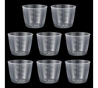 YBEATY 8 vasos medidores de arroz de plástico transparente de 160 ml, vasos medidores de ropa de cocina, herramientas de repuesto para medir arroz e ingredientes líquidos secos