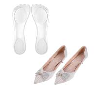 YBEATY Inserts for High Heels 3/4 Gel Cushion Insoles Clear Non-Skidding Adhesive Shoe Pads Comfortable Dress Foot Cushions for Women Sandals Flats Boots Pumps Sweat Absorption