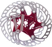 YBEKI Discos Freno Flotantes 140/160/180/203mm - Acero Inox SUS420 + Aleación Aeronáutica 7075-T6, Disipación Térmica 30% Superior, Compatible Shimano/SRAM/MTB/Carretera (Negro/Rojo)