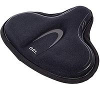 YBEKI Funda Ancha con Gel para Asiento de Bicicleta Estática - Reducción 72% Presión | 2cm Gel + Espuma Memoria | Anti-Deslizante | Compatible Peloton/YOSUDA/Schwinn | Ámbito de aplicación 8.5-10"