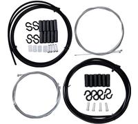 YBEKI Kit 2 en 1 Cables Frenos y Cambios Bicicleta - Acero Carbono Trenzado, Carcasa PVC IPX4, Compatible Shimano/SRAM/MTB/Carretera (negro)