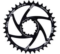 YBEKI Plato de Bicicleta Narrow-Wide 30T-38T | Offset 3mm/6mm | 7075-T6 Aluminio CNC | Compatibilidad SRAM GXP/XX1/X01 | Diseño Eagle Tooth | Anodizado Duradero Negro | Ligero 60-80g para MTB
