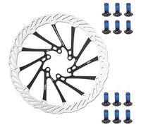YBEKI Pro+ Discos Freno Bicicleta CNC Flotantes 160/180/203mm - Juego 2 Unidades, Acero Inoxidable 420HRC + Revestimiento Titánico, Compatible Shimano/SRAM/Magura (MTB Downhill/Carretera Sprint)