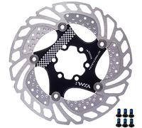 YBEKI Rotor de Freno de Disco Flotante Premium | 140/160/180/203mm | 7075 Aluminio Aeronáutico + Acero Inoxidable | Diseño 72° 6 Clavos | Compatible Shimano/SRAM/MTB/Carretera/BMX | Rojo/Negro