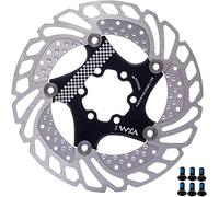 YBEKI Rotor de Freno de Disco Flotante Premium | 140/160/180/203mm | 7075 Aluminio Aeronáutico + Acero Inoxidable | Diseño 72° 6 Clavos | Compatible Shimano/SRAM/MTB/Carretera/BMX | Rojo/Negro