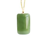YBGCRD Colgante cuadrado de jade turquesa natural, joyería tibetana, budismo de la suerte, origen ruso