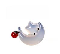 YBGCRD Colgante de calcedonia blanca hielo natural, estrella y luna, exquisita y pequeña joyería de moda