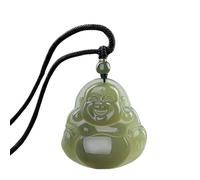 YBGCRD Collar con colgante de Buda de jade Hetian de Dragon Year Xinjiang, para mujer, joyería de regalo para el día de la madre